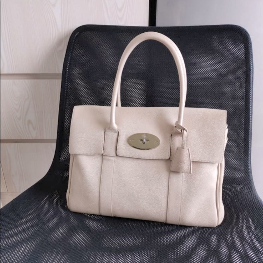 Mulberry Bayswater in chalk heavy grain